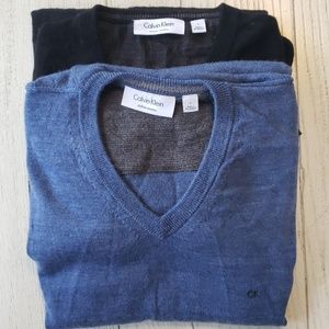 Calvin Klein v neck merino wool sweaters